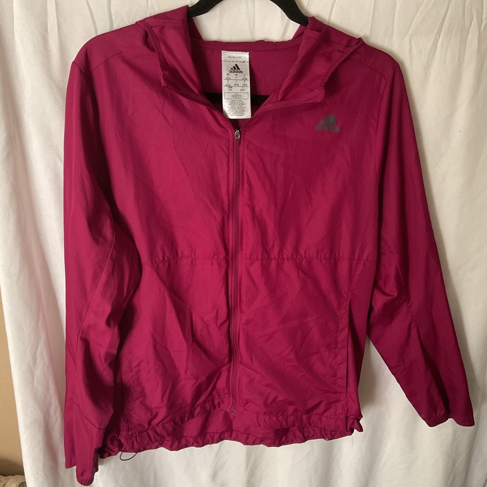 Adidas fuchsia light athletic jacket